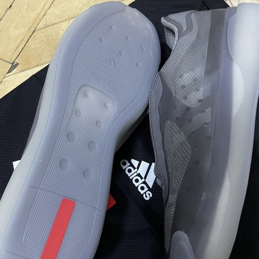 NWT A+P Luna Rossa 21 Adidas x Prada Sneakers in Gunmetal Grey, Size US 5 - Picture 10 of 14